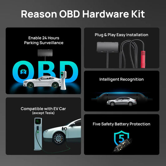 70mai OBD-II Hardwire Kit | 24 Hours Parking Mode | Easy Set Up | Micro USB | Type C 70mai