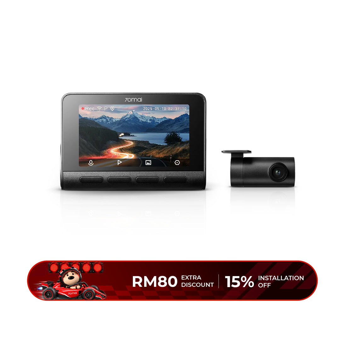 4G dash cam with front display screen and detachable camera module