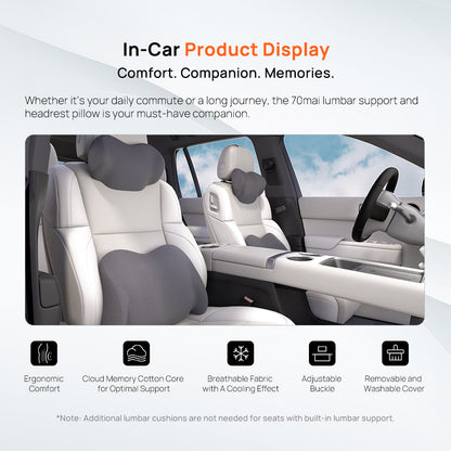 70mai Lumbar Support & Headrest Pillow Set Product vendor