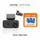 Front and rear dash cam set with main unit and small rear camera
