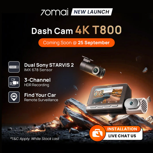 T800 4K 3 Channel Dashcam 4G Product vendor