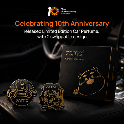 10th anniversary car perfume gift set with two swappable vent tablets, 70mai