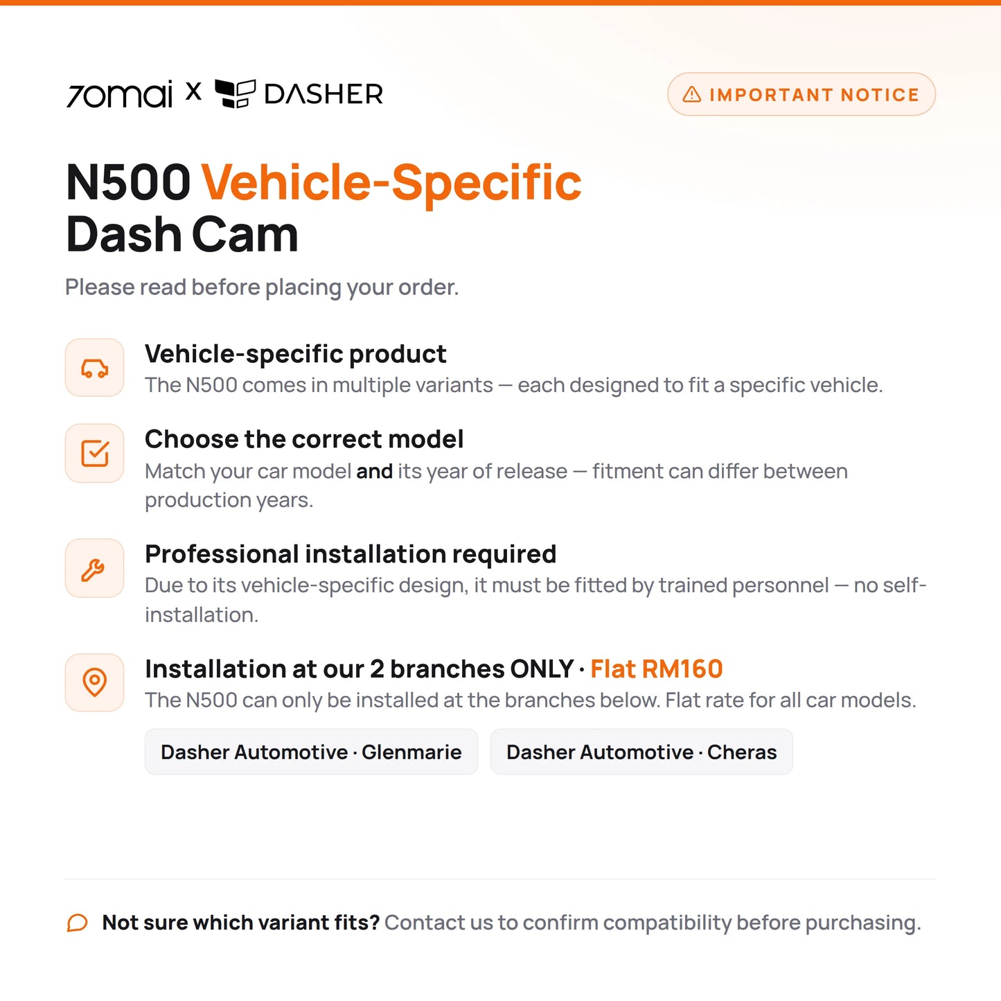 [VEHICLE-SPECIFIC DESIGN] N500 2.7K Dashcam
