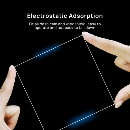 Electrostatic heat-resistant sticker film applied to windshield using static