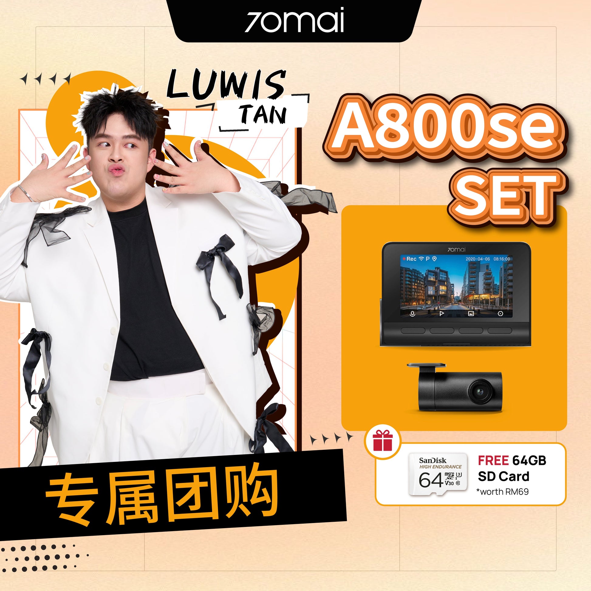 Luwis Group Buy A800SE True 4K Dashcam Product vendor