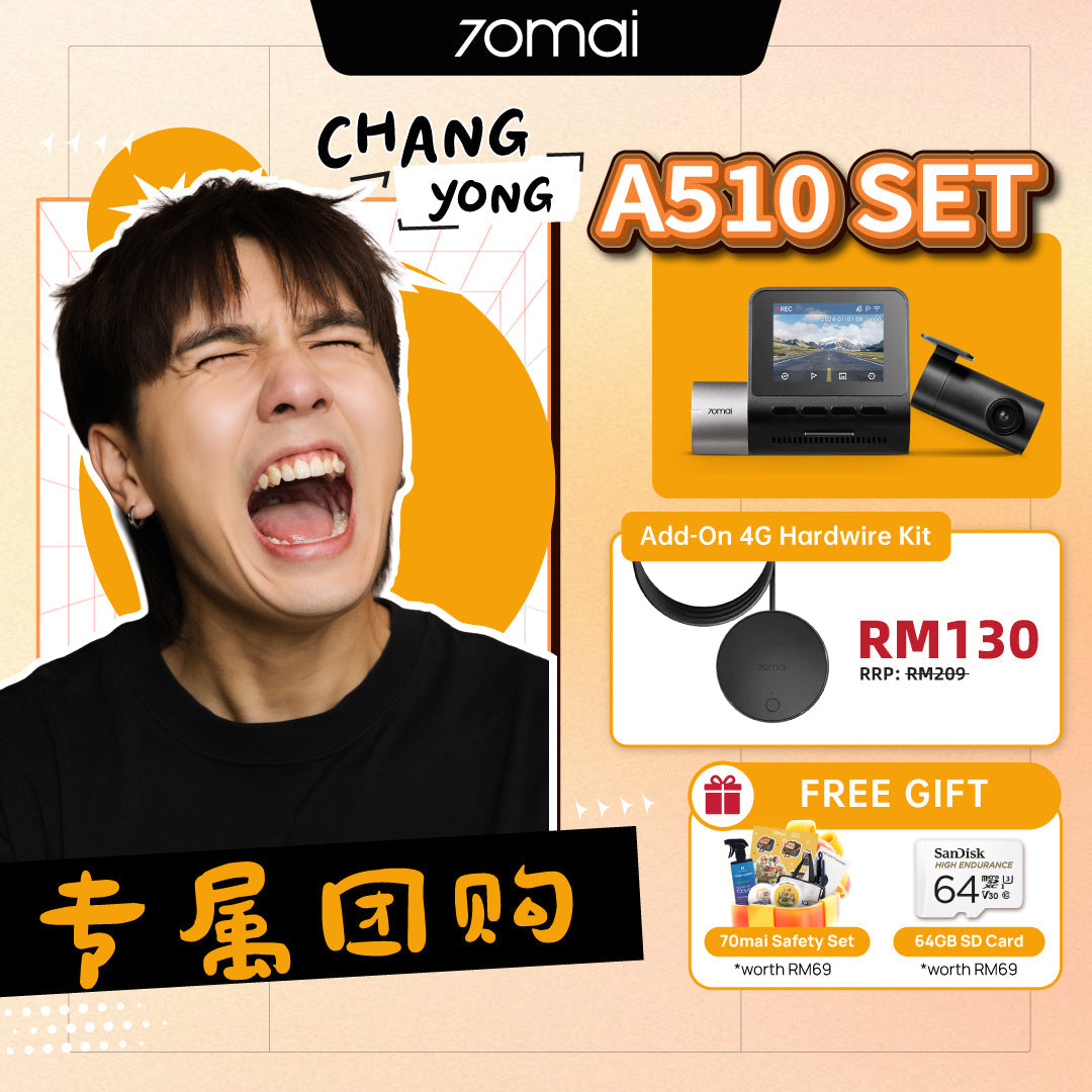 [ChangYong Group Buy] 70mai A510 2.7K 4G Dashcam Product vendor
