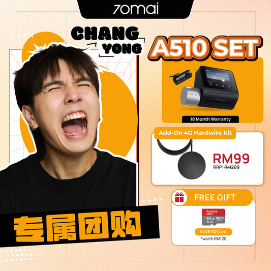 [ChangYong Group Buy] 70mai A510 2.7K 4G Dashcam Product vendor