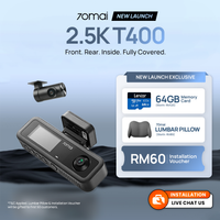 2.5K T400 dash cam package with front and rear cameras and memory card