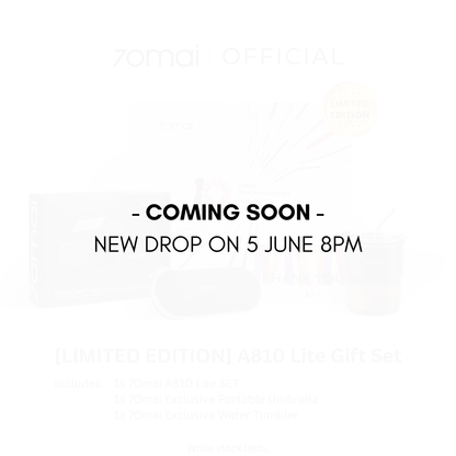 Limited edition A810 Lite gift set coming soon promotional card