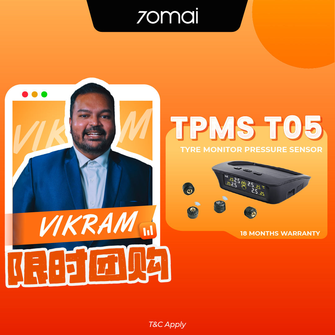 [Wabikong Exclusive] 70mai Tire Pressure Monitoring System Lite 2 TPMS T05 Product vendor