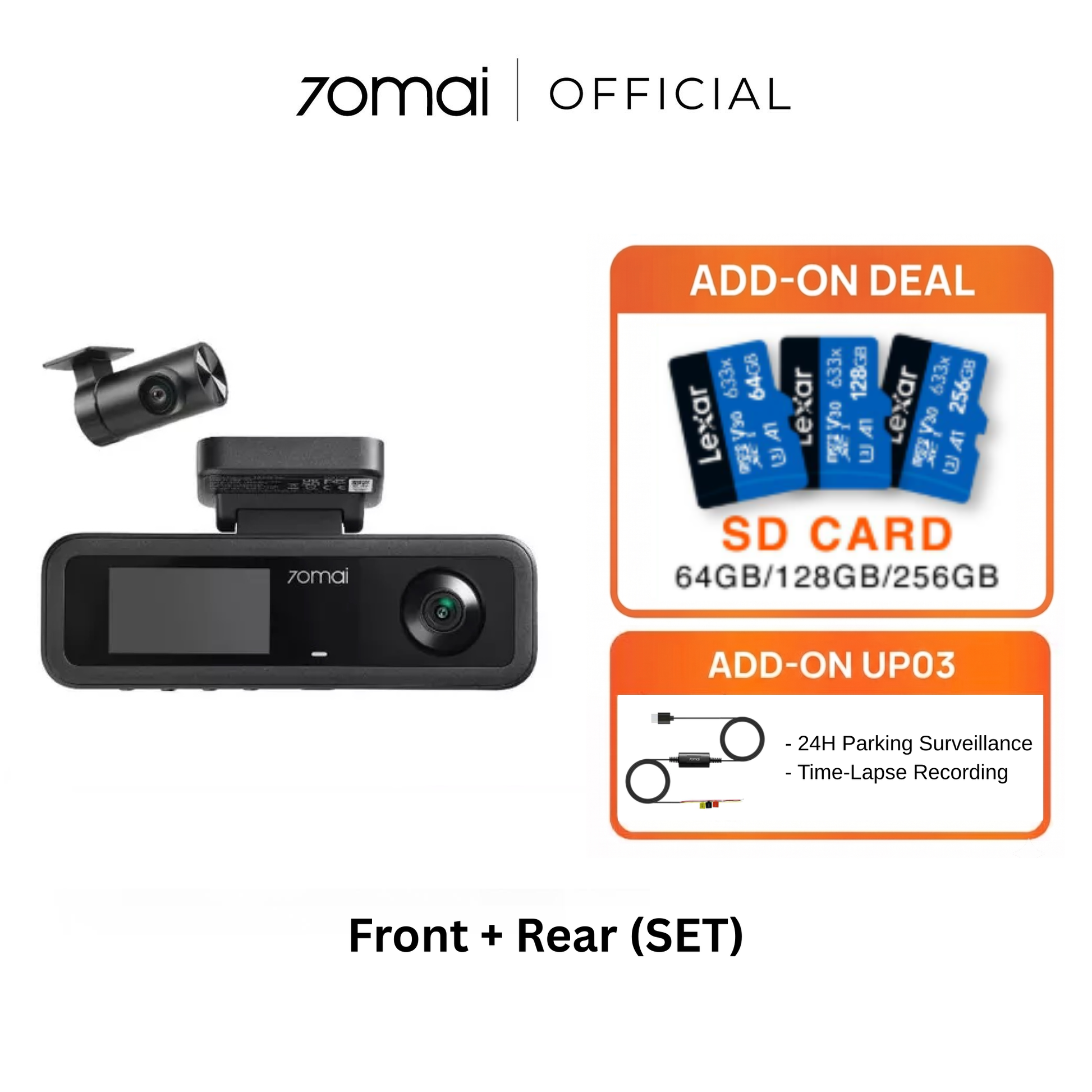 [shengjie X 一战成名] T400 2.5K 3-Channel Dashcam Product vendor