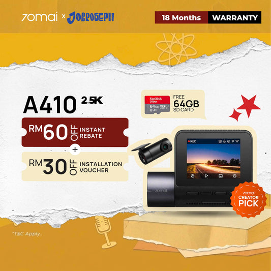 [Jobroseph Exclusive] A410 2.5K Dashcam Product vendor