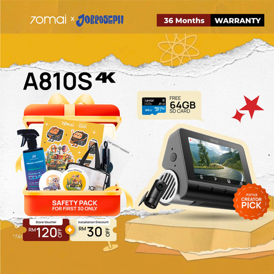 [Jobroseph Exclusive] A810S 4K Dashcam 4G Product vendor