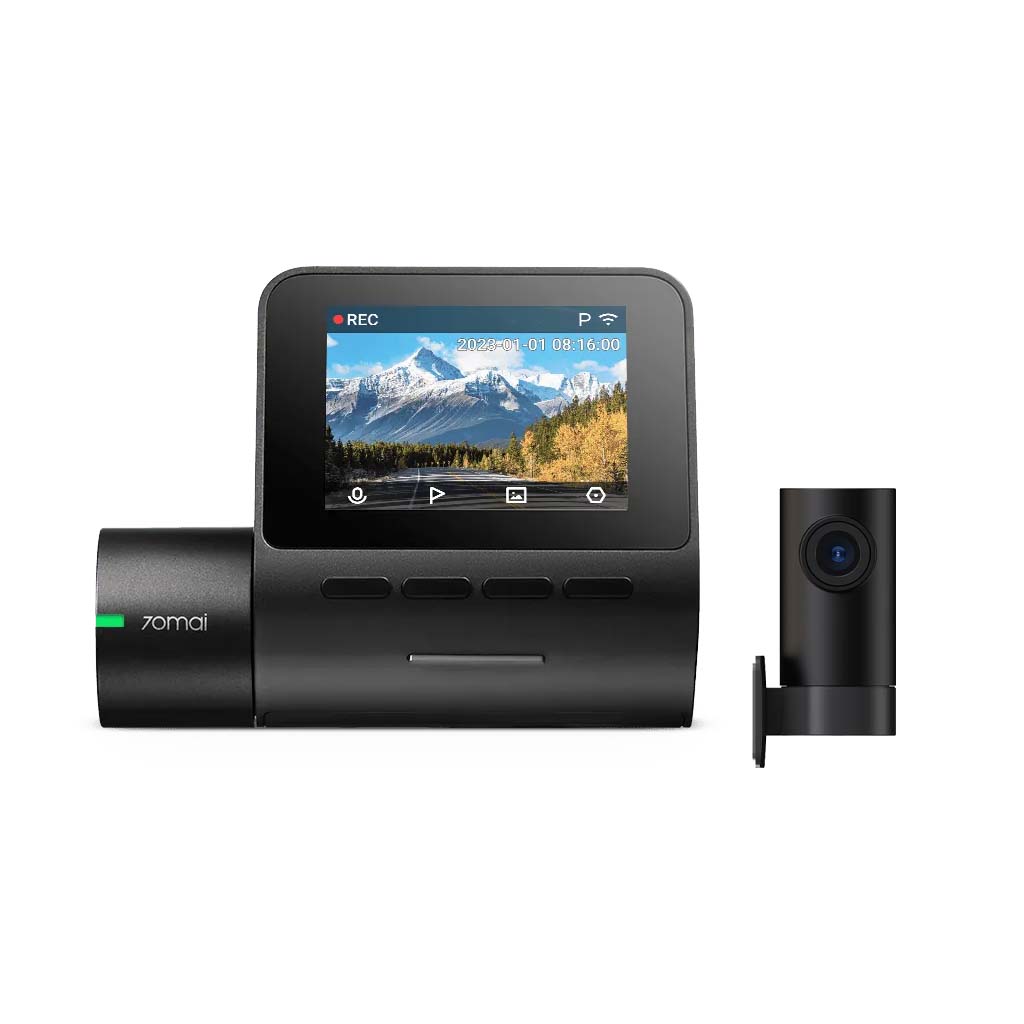70mai A200 dash cam with front unit and included rear camera module