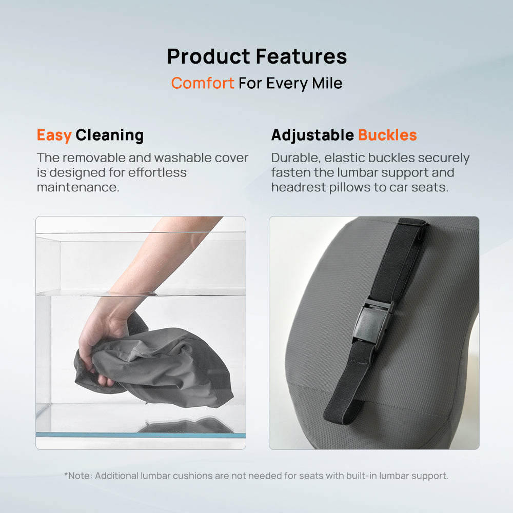 70mai Lumbar Support & Headrest Pillow Set Product vendor