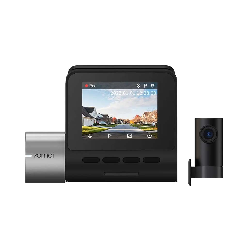 70mai A500s 2.7K dashcam with front screen and separate rear camera