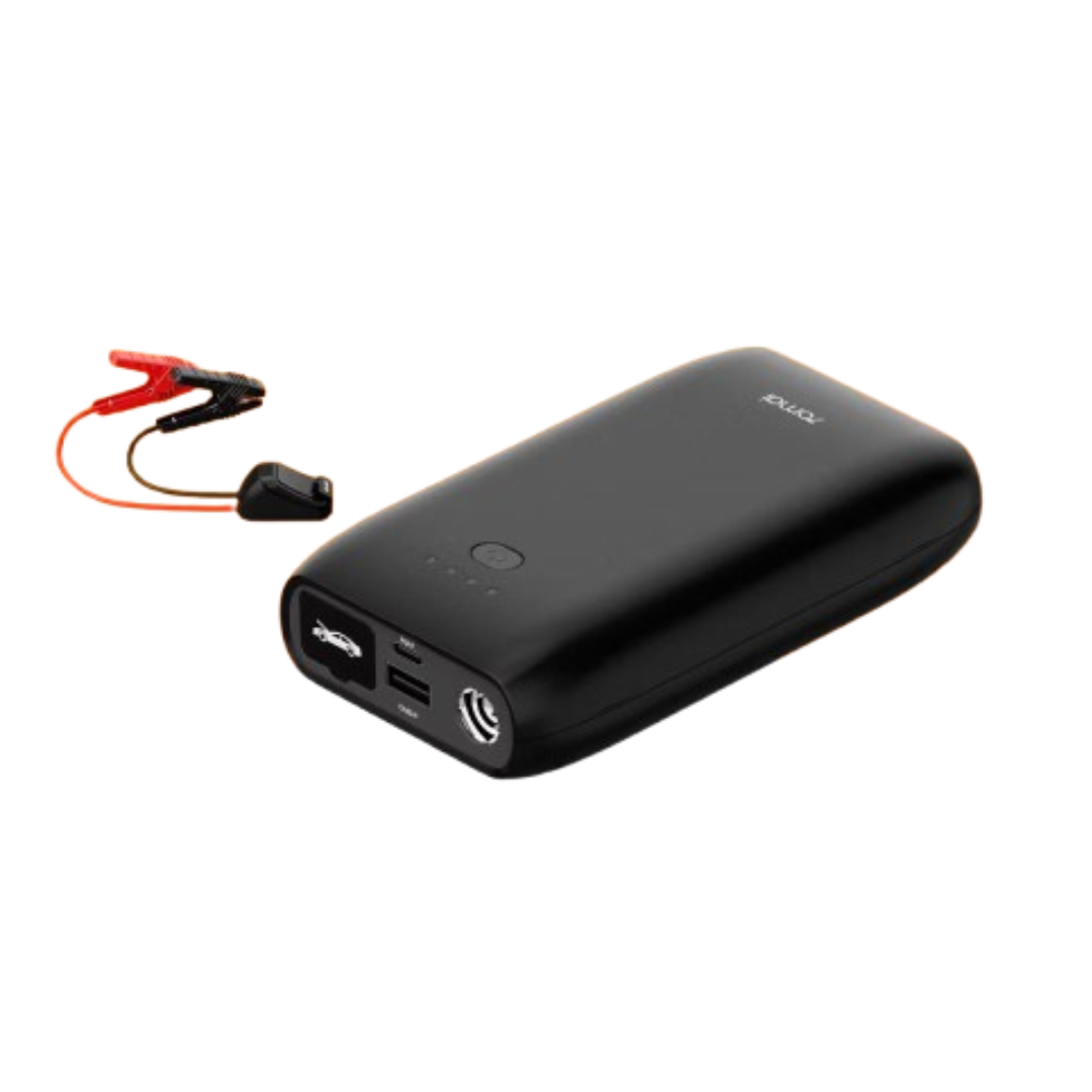 70mai jump starter with side ports and attached red/black clamp cables