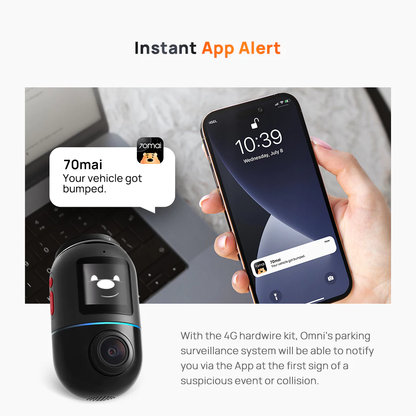 Hardwire kit 4G app alert shown on a smartphone